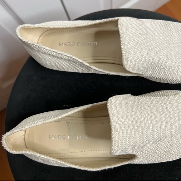 Marc Fisher Beige natural slip on abree flats studded low heel women shoes 6.5 - Picture 7 of 15